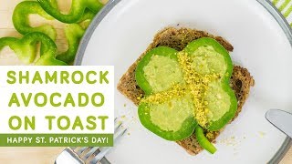 Shamrock avocado on toast  vegan recipe idea for St Patrickss day [upl. by Roybn]