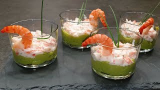 VERRINES de lAvocat et Crevettes recette facile🍤 ՎԵՂԻՆ ծովախեցգետին ավոկադո [upl. by Otsuaf90]