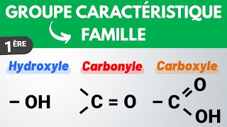 Groupes caractéristiques et familles fonctionnelles  1ère  PhysiqueChimie [upl. by Eislel597]