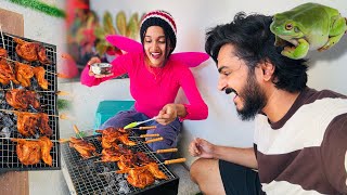 തവള Grilling 😱 First Time Trying 🤣 UNBOXINGDUDE l [upl. by Hocker]