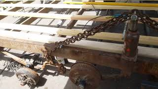 Straightening a bent trailer frame [upl. by Deragon]