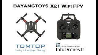 Bayangtoys X21 WiFi FPV  Caratteristiche Funzioni e Prezzo [upl. by Yecart160]