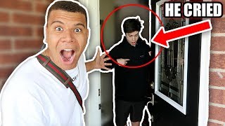 SURPRISING MY BIGGEST FAN AT HIS HOUSE EMOTIONAL [upl. by Rehotsirk150]