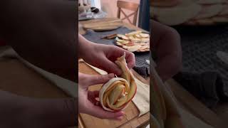 Apple roses with cinnamon The BEST puff pastry recipe [upl. by Aryad]