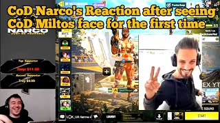 CoD Narcos Reaction after seeing CoD Miltos YT Face For the first time Call of Duty Mobile [upl. by Serrano219]