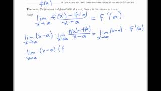 Proof that Differentiable Functions are Continuous [upl. by Hiett]