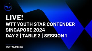 LIVE  T2  Day 2  WTT Youth Star Contender Singapore 2024  Session 1 [upl. by Aveer]