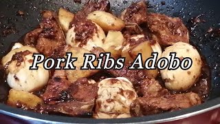 PORK RIBS ADOBOPinoy Pork Adobo Recipe [upl. by Kriss]