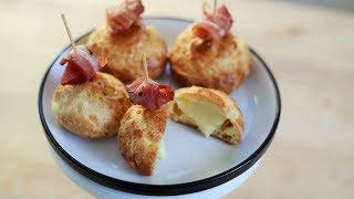 Savoury Profiteroles Filled With Mornay amp Bacon [upl. by Yssor921]