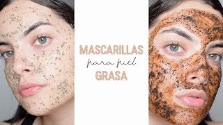 MASCARILLAS PARA PIEL GRASA Y CON ACNÉ  Nicolle Portilla [upl. by Suirtemid]