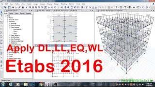 Apply DLLLEQWL onto structure in Etabs 2016 as per IS Codes [upl. by Aicilec]