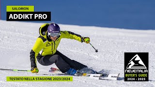 Salomon Addict Pro  NeveItalia  Ski Test  20232024 [upl. by Aivila807]