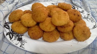 وصفات رمضان كروكات البطاطا بالدجاج Recette ramadan croquettes de pommes de terre au poulet [upl. by Nueovas]