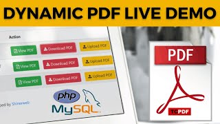 How to generate or download PDF invoice dynamically in PHP with MySQL  Make PDF report with tcpdf [upl. by Ael794]