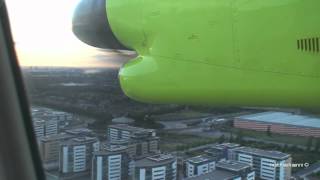 Approach amp Landing at London City Airport  SkyWork DASH8 Q400 [upl. by Eibbor231]