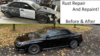 Subaru Rust Repair amp Repaint  Hawkeye  Java Black [upl. by Kev]