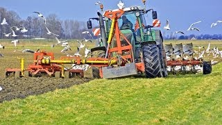 Ploughing and soil preparation in one pass with a Fendt 936 Vario with Kverneland 7 furrow LO 100 [upl. by Akina]