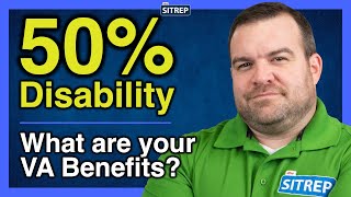 VA Benefits with 50 ServiceConnected Disability  VA Disability  theSITREP [upl. by Rezeile]