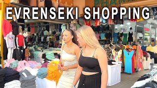 Shopping in EVRENSEKI Side Türkei Die aktuellen Preise in der Türkei [upl. by Eberly]