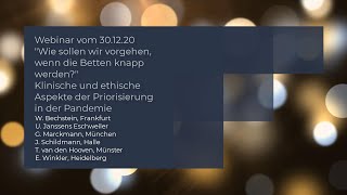 Webinar 30122020 Klinische und ethische Aspekte der Priorisierung [upl. by Wendall]