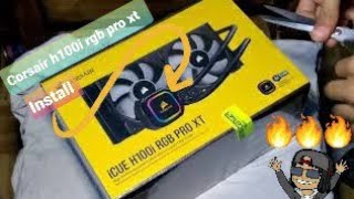 Corsair h100i rgb pro xt unboxing amp install [upl. by Nesbitt]