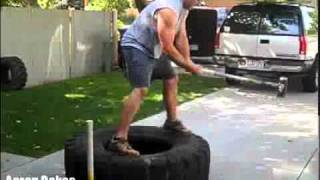 Strength and Conditioning Tire Sledgehammer Workout [upl. by Ativet974]