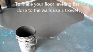 Self Leveling Floor Compound Howto Prepare and Put Concrete Floor Leveling MrYoucandoityourself [upl. by Ebbarta]