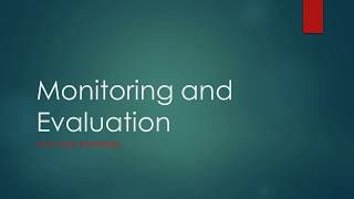 What is Monitoring and Evaluation [upl. by Leik]