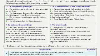 Exercice génétique  exercice 1 Nature et mécanisme de l’expression du matériel génétique [upl. by Chari]