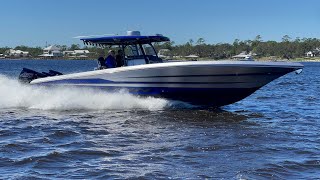 2022 Fountain 38 SC Walkthrough  Quad Mercury 450 Racing Motors  Grander Marine [upl. by Bander646]