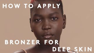 HOW TO APPLY BRONZER FOR DEEP SKIN  FENTY BEAUTY [upl. by Birkle]