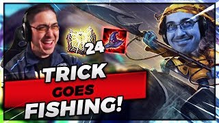 TRICK GOES FISHING WITH FIZZ  25 STACKS ONE SHOT  Trick2G [upl. by Rocher]