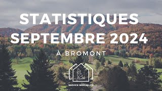 STATISTIQUES IMMOBILIÈRES pour le mois de septembre 2024 à Bromont 🚀  Immobilier Estrie [upl. by Nosniv]