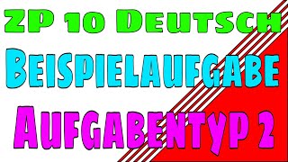 ZP 10 Deutsch Aufgabentyp 2 Beispiel MSA [upl. by Damarra]