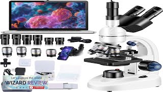 Adult Trinocular Microscope WF10x and WF25x Eyepieces 40X5000X Magnification Digital Lab Review [upl. by Cantone]