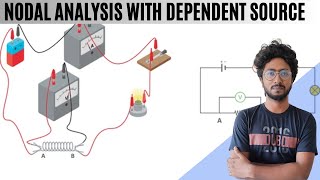 Nodal Analysis with Dependent Source  Sourav [upl. by Dumah]