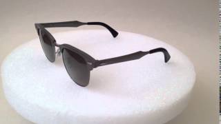 RayBan Polarized Aluminum Clubmaster Sunglasses Gray rb3507 138m8 49mm [upl. by Elleron]