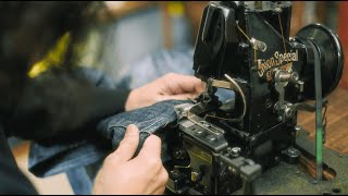 ASMR  WASHI Jeans Hemp Tailoring Service  Union Special 43200G  Denim Master Hiro Yoshikawa [upl. by Rozele697]