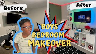 Boy’s Extreme Bedroom Makeover  Will He Love It [upl. by Andre]