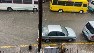 FLOOD RAINS downtown Kingston 🇯🇲 Jamaica flood hurricane milton hurricane [upl. by Polky]