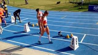 Arenga y carrera en final 200m planos Stgo2014 Isidora Jimenez [upl. by Ragouzis689]