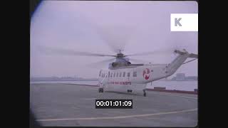 1970s New York Airways Helicopter Taking Off 35mm [upl. by Akemahc]