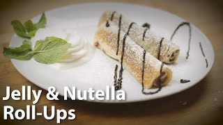 Jelly and Nutella RollUps Easy Dessert Recipe [upl. by Mauldon732]