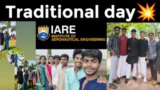 Traditional day at IARE collegeInstitute of aeronautical engineeringiare college fests btech [upl. by Aihsekel]