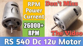 540 DC Motor 12v Motor High RPM amp High Torque [upl. by Bary]