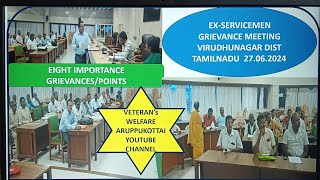 EXSERVICEMEN GRIEVANCE MEETING TAMILNADU GOVT ORDERIMPLEMENTATION [upl. by Nyleda215]