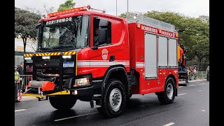 Desfile Cívico 9 de Julho 2023 Ibirapuera viaturas Corpo de Bombeiros SP SICOE [upl. by Rigby]