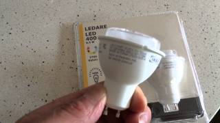 GU10 LED from IKEA vs Halogen [upl. by Stoeber810]