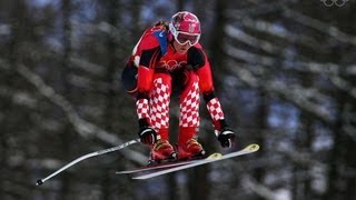 Janica Kostelic Wins Downhill Alpine Skiing Gold  Torino 2006 Winter Olympics [upl. by Elwaine]