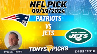 New England Patriots vs New York Jets 91924 Week 3 FREE NFL Picks and Predictions by Kevin Thomas [upl. by Acinonrev]